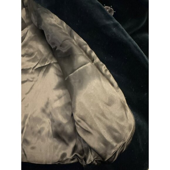 Laurel Vintage Velvet Embroidered Paisley Crop Bolero Jacket 40 Medium Black - Picture 7 of 7